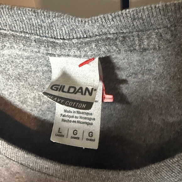 Gildan Dark Gray Heavy Cotton Tee - Picture 2 of 3